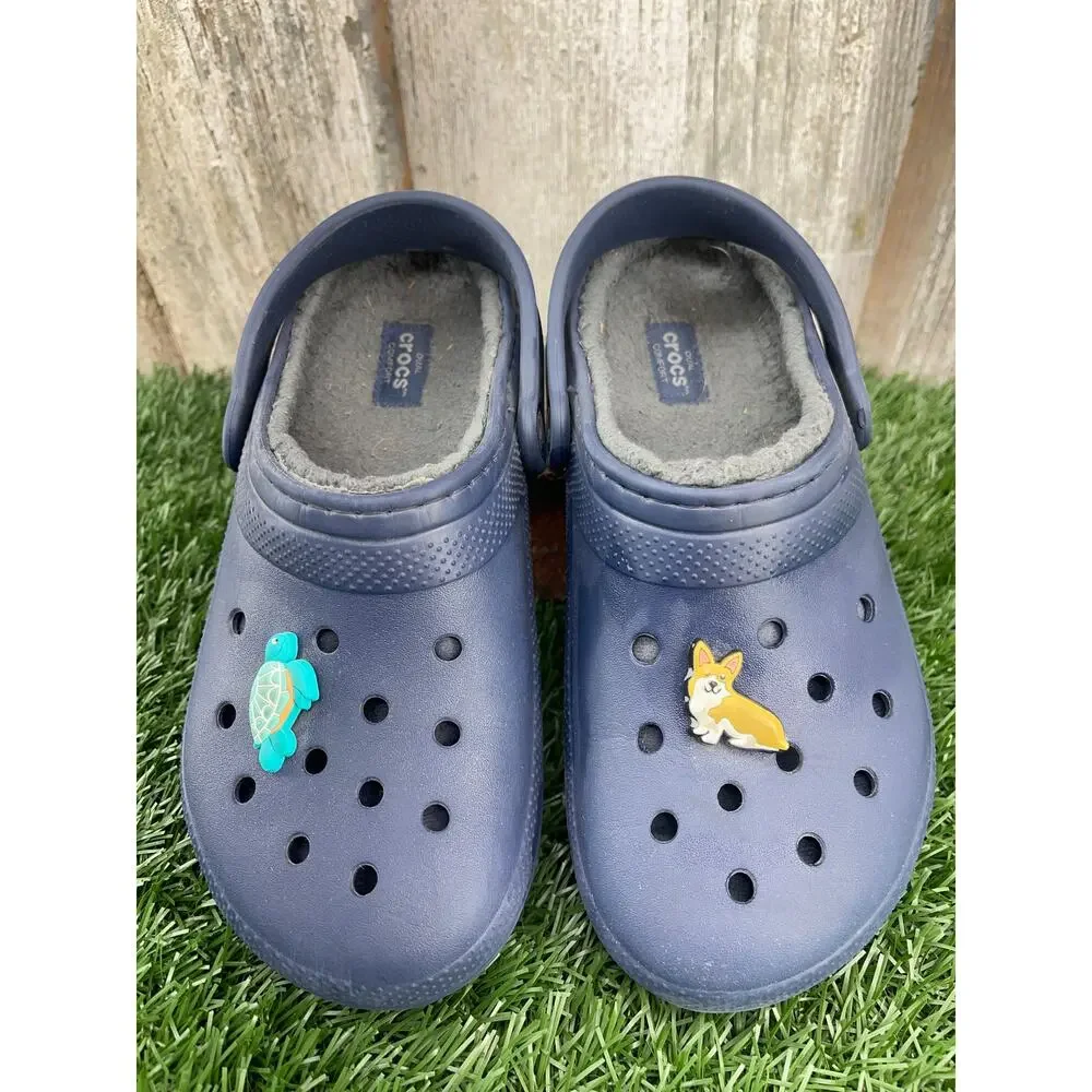 CROCS Lined Navy Clogs Clogs Youth J3